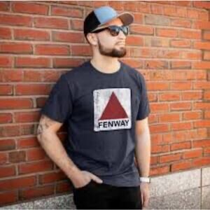 Chowdaheadz Fenway Sign‎ Cotton Comfy Short Sleeve Black T-Shirt Men's Size XL